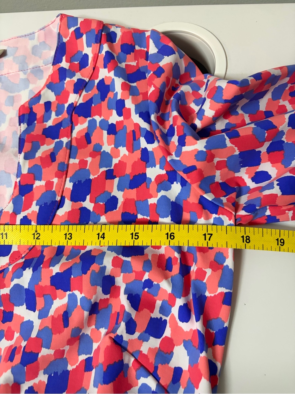 Katherine Way Women Ruffle Sleeve Abstract Confetti resort-wear dress Size Small - Picture 14 of 15